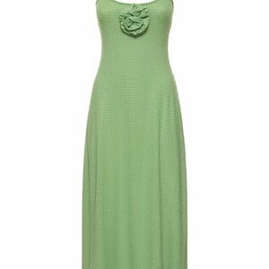 WeWoreWhat Light Green Maxi with Adjustable Straps & Rosette